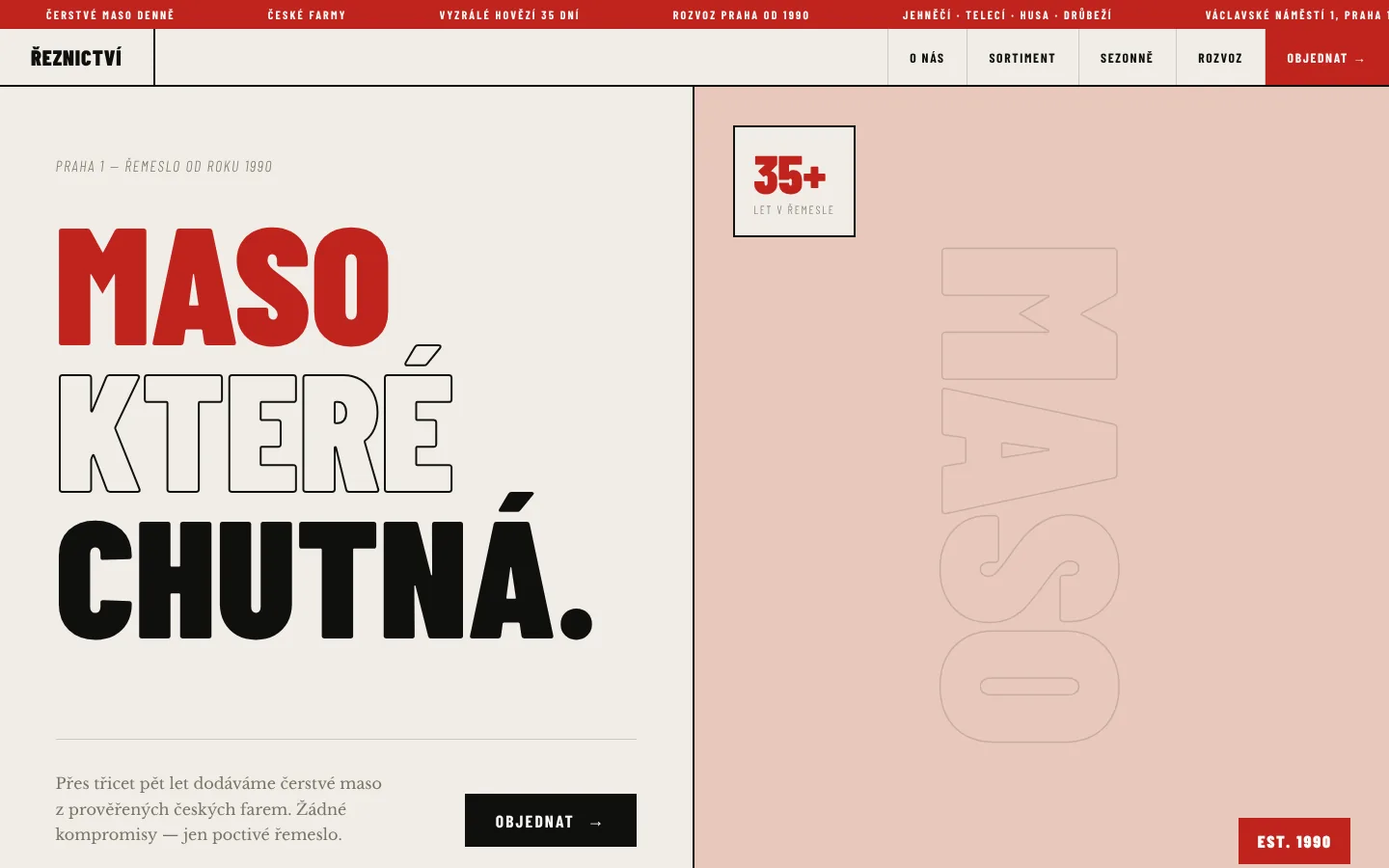 Web Řeznictví Praha 1